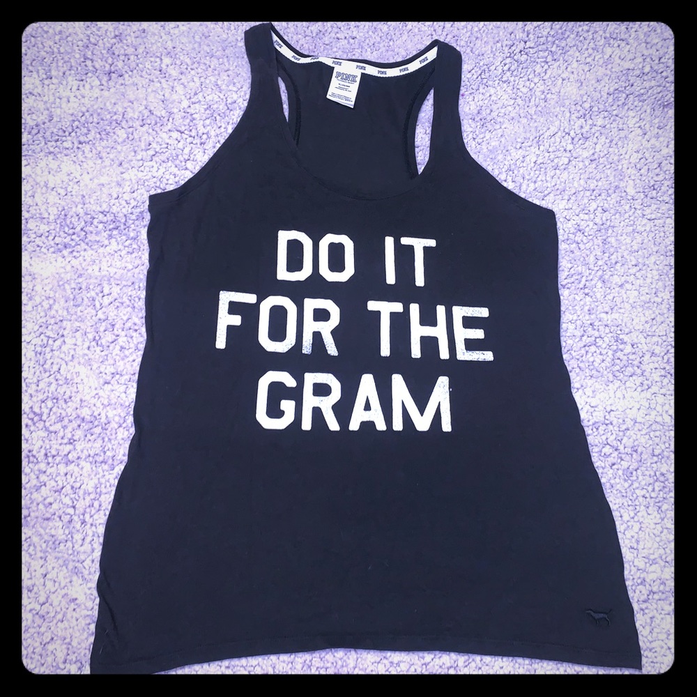 VS PINK cute black tank sz.M